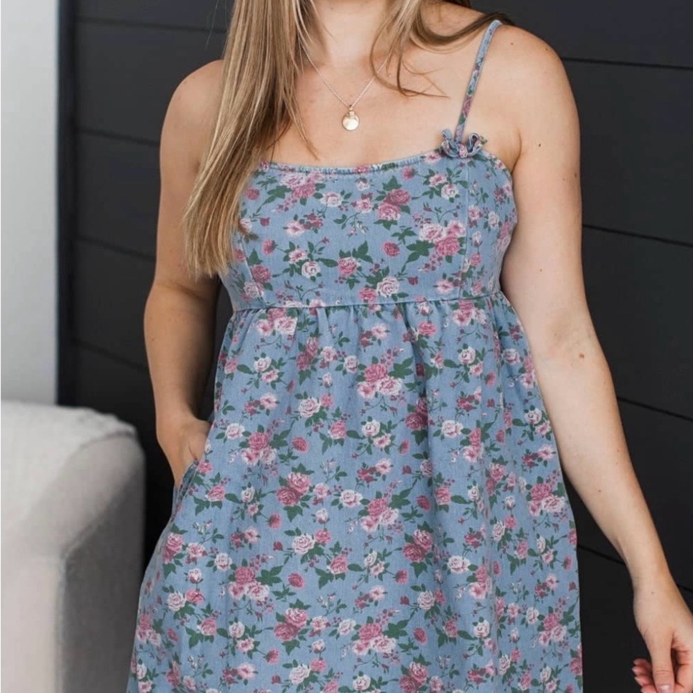 Floral Denim Papermoon Blue Sundress